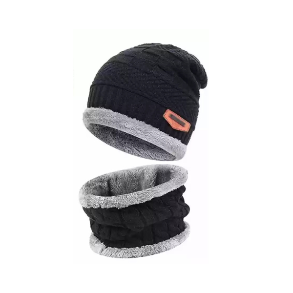 Winter Woolen Cap and Neck Warmer Scarf